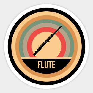Retro Vintage Transverse Flute Gift For Flutists Sticker